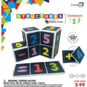 123 Chalkboard Magna-Tile Structures | STEM Toys Kids Black