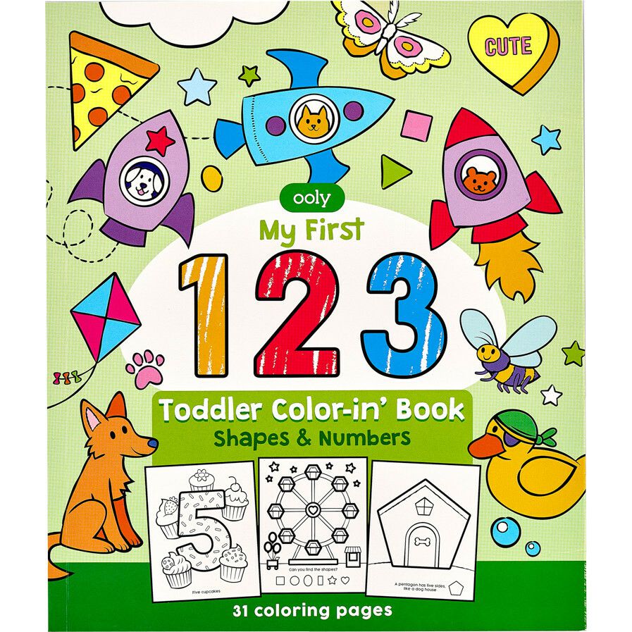 123: Shapes + Numbers Toddler Coloring Book | Arts & Crafts Arts & Crafts Arts & Crafts