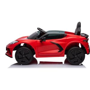 12V Chevrolet Corvette C8 1-Seater Kids Ride-On Car (Red) | Ride-Ons Outdoor Red