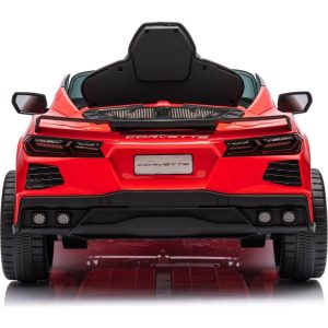 12V Chevrolet Corvette C8 1-Seater Kids Ride-On Car (Red) | Ride-Ons Outdoor Red