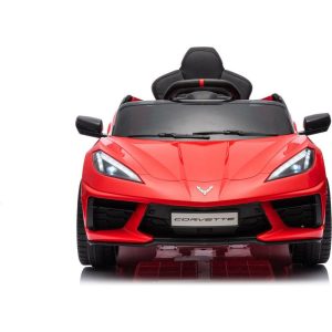 12V Chevrolet Corvette C8 1-Seater Kids Ride-On Car (Red) | Ride-Ons Outdoor Red