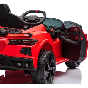 12V Chevrolet Corvette C8 1-Seater Kids Ride-On Car (Red) | Ride-Ons Outdoor Red