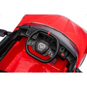 12V Chevrolet Corvette C8 1-Seater Kids Ride-On Car (Red) | Ride-Ons Outdoor Red