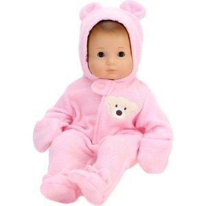 15" Doll Fleece Bear Hooded Snowsuit, Light Pink | Dolls & Doll Accessories Dolls & Doll Accessories Dolls & Doll Accessories