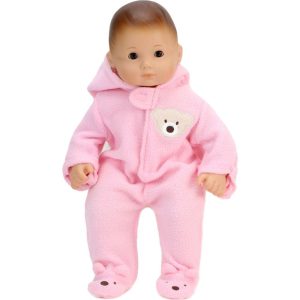 15" Doll Fleece Bear Hooded Snowsuit, Light Pink | Dolls & Doll Accessories Dolls & Doll Accessories Dolls & Doll Accessories