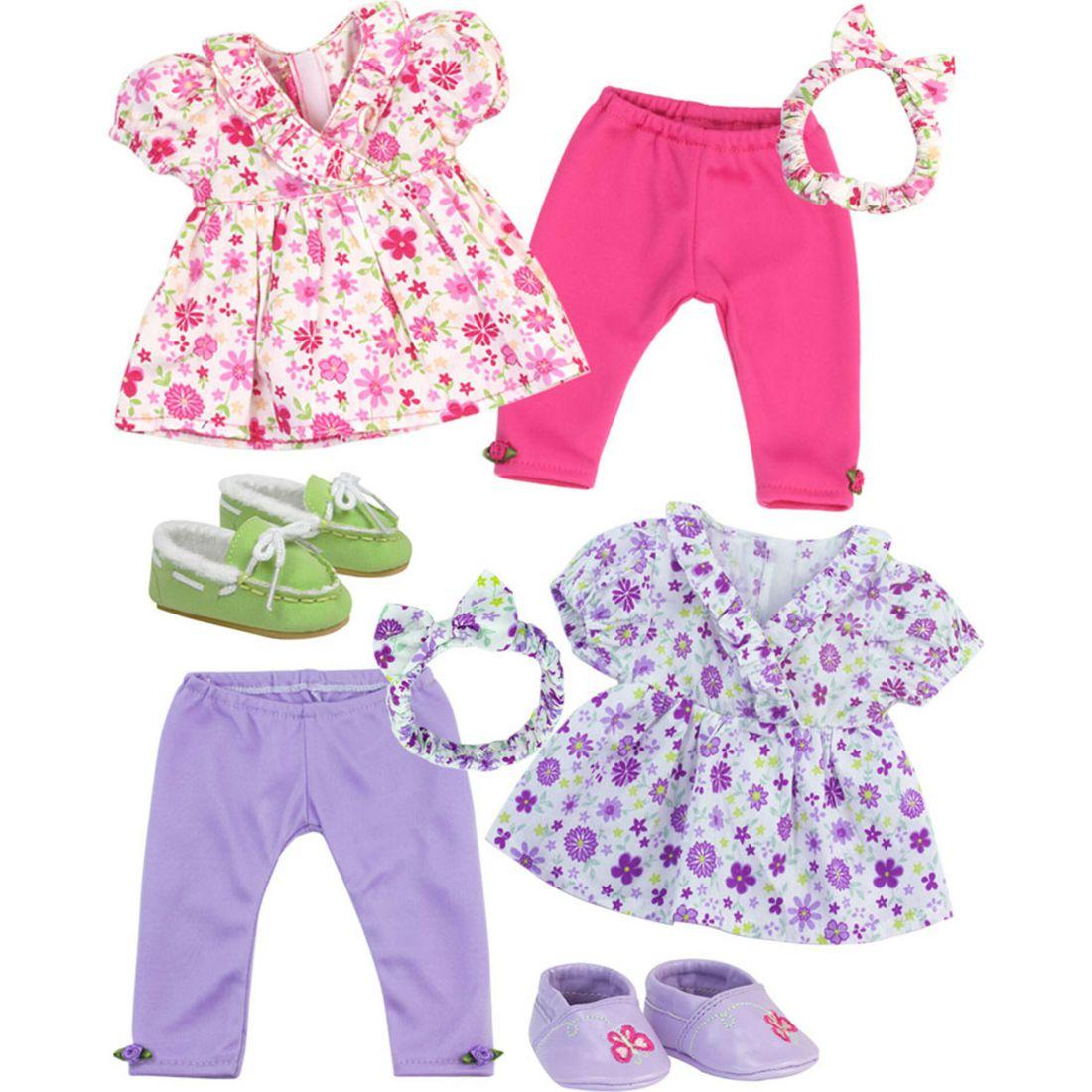 15" Doll Floral Top, Leggings & Headband Set, Purple | Dolls & Doll Accessories Dolls & Doll Accessories Dolls & Doll Accessories