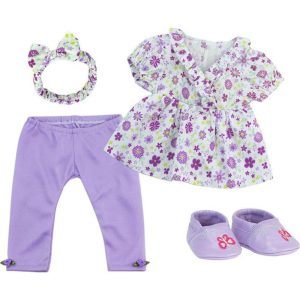 15" Doll Floral Top, Leggings & Headband Set, Purple | Dolls & Doll Accessories Dolls & Doll Accessories Dolls & Doll Accessories