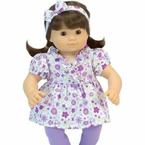 15" Doll Floral Top, Leggings & Headband Set, Purple | Dolls & Doll Accessories Dolls & Doll Accessories Dolls & Doll Accessories