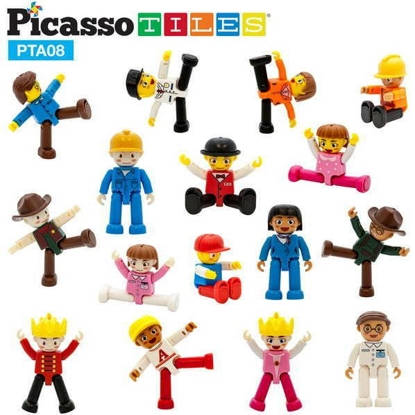 16 Piece Character Figure Set | Toy Figures & Playsets Imaginative Learning Multi