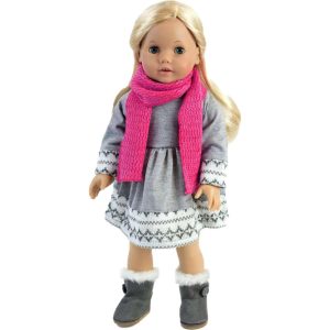 18” Doll Fair Isle Dress, Leggings, Hat & Scarf, Gray | Dolls & Doll Accessories Dolls & Doll Accessories Dolls & Doll Accessories