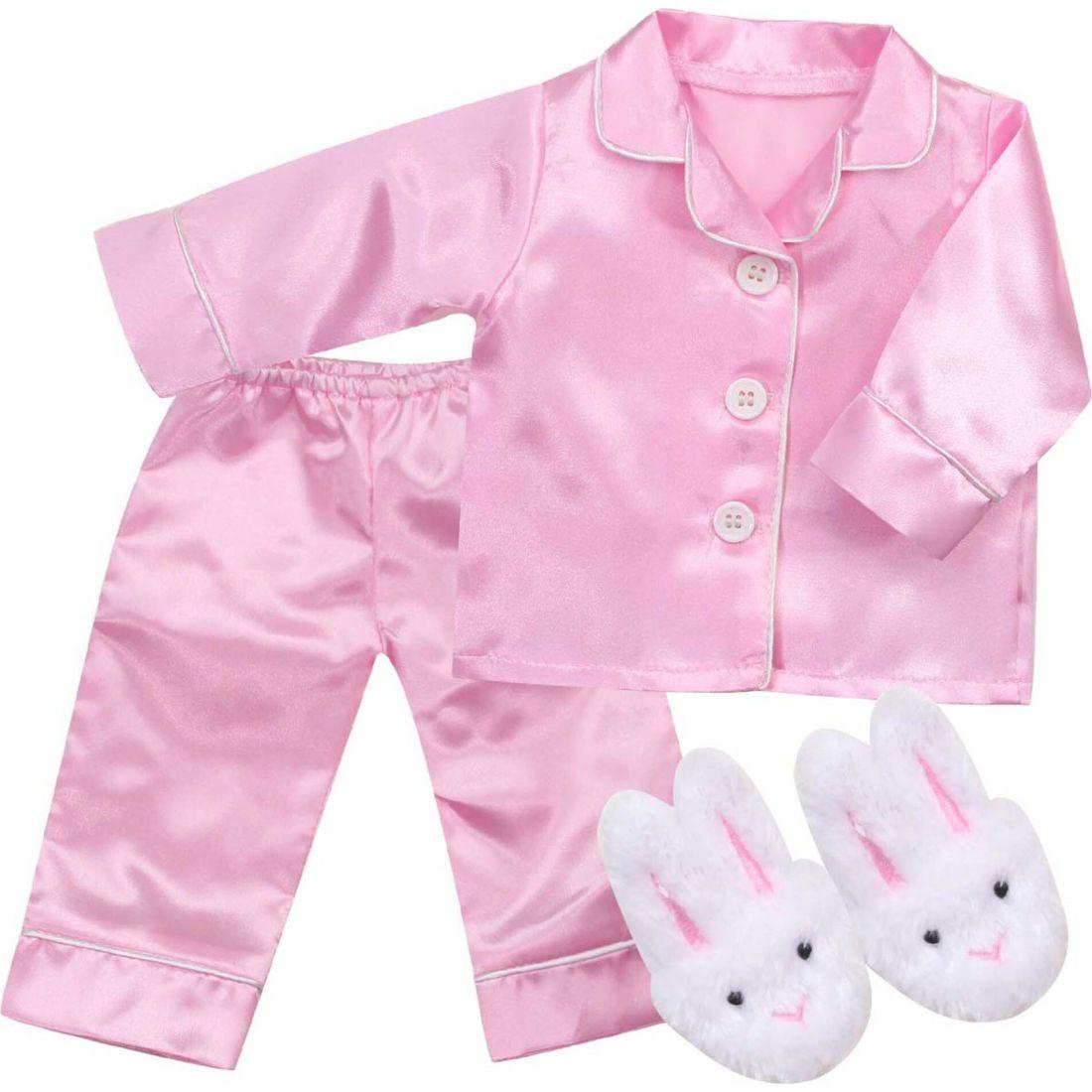 18" Doll, Satin Pajamas & Bunny Slippers – Light Pink | Dolls & Doll Accessories Dolls & Doll Accessories Dolls & Doll Accessories