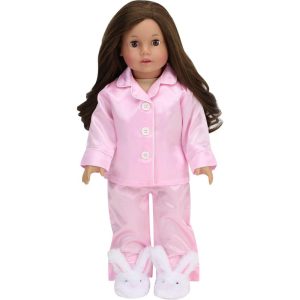 18" Doll, Satin Pajamas & Bunny Slippers – Light Pink | Dolls & Doll Accessories Dolls & Doll Accessories Dolls & Doll Accessories