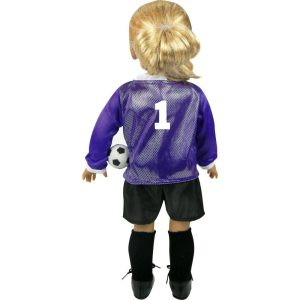 18” Doll Soccer Outfit, Ball, Socks, Cleats & Shin Guards, Purple/Black | Dolls & Doll Accessories Dolls & Doll Accessories Dolls & Doll Accessories