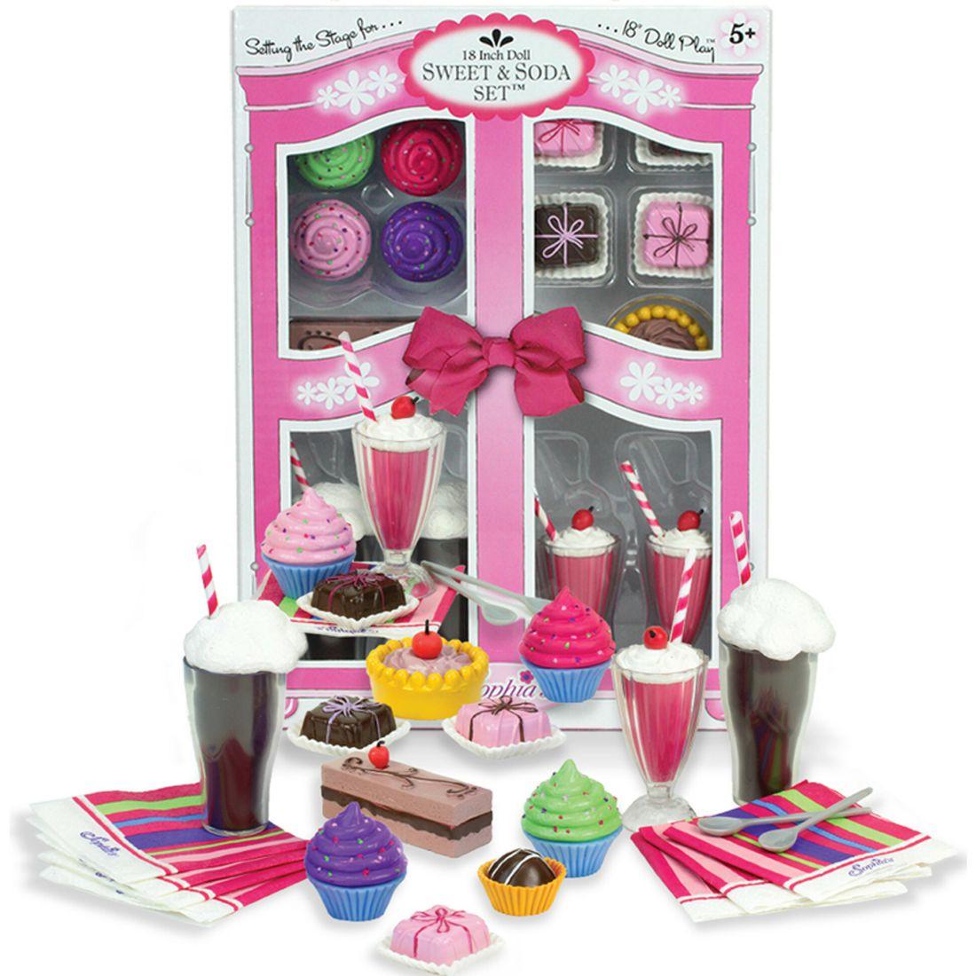 18” Doll Sweets & Soda Set, Pink | Dolls & Doll Accessories Dolls & Doll Accessories Dolls & Doll Accessories