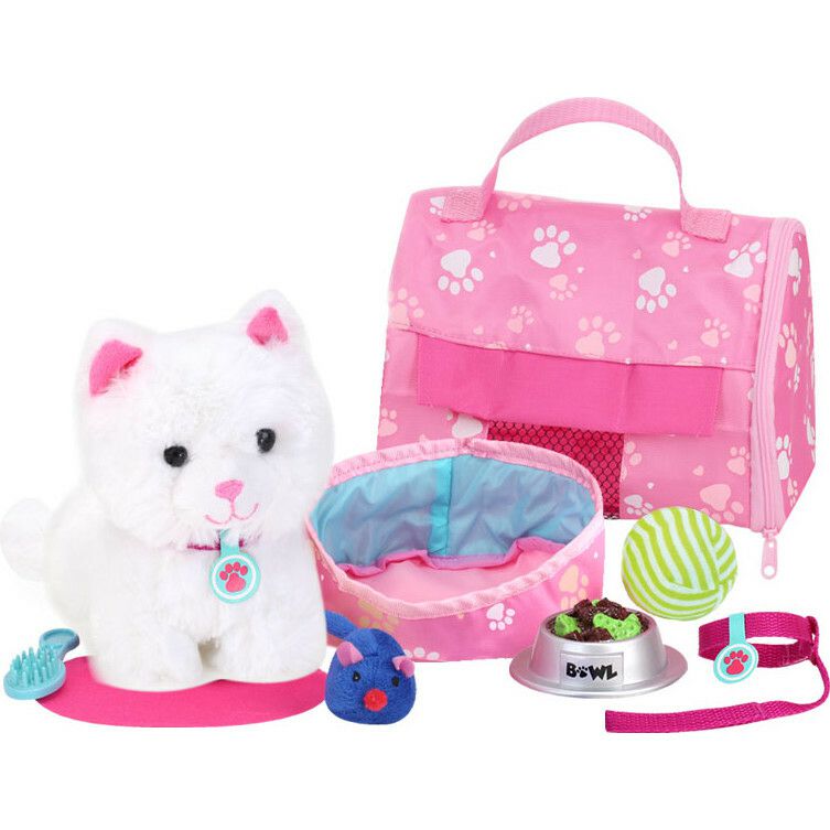 18” Doll White Kitten & Carrier Set, Pink | Dolls & Doll Accessories Dolls & Doll Accessories Dolls & Doll Accessories