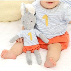 1St Year Birthday Medium Bunny Doll | Plush Baby & Toddler Multi