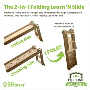 2-In-1 Folding Learn ‘N Slide Natural | Play Room Kids Natural