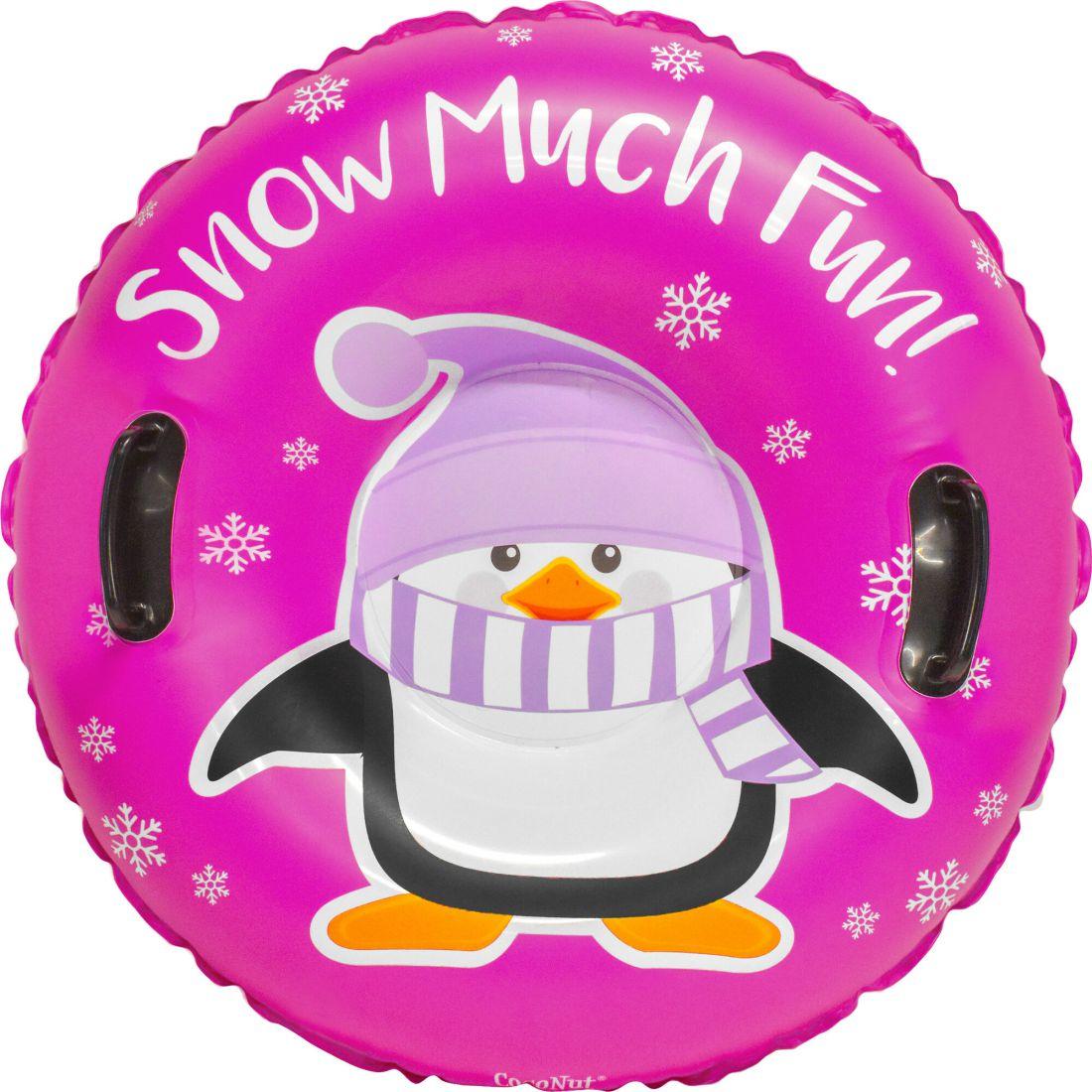 32" Snow Tube Snow Much Fun Penguin, Pink | Yard & Lawn Games Outdoor Pink