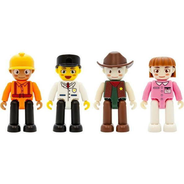 4 Piece Profession Character Figure Set | Toy Figures & Playsets Imaginative Learning Multi