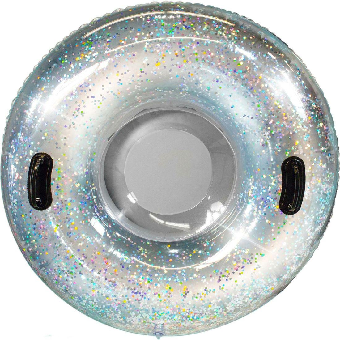 42" Silver Glitter Snow Tube | Yard & Lawn Games Outdoor Multi