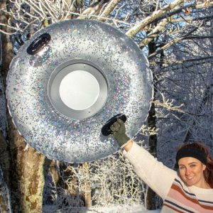 42" Silver Glitter Snow Tube | Yard & Lawn Games Outdoor Multi