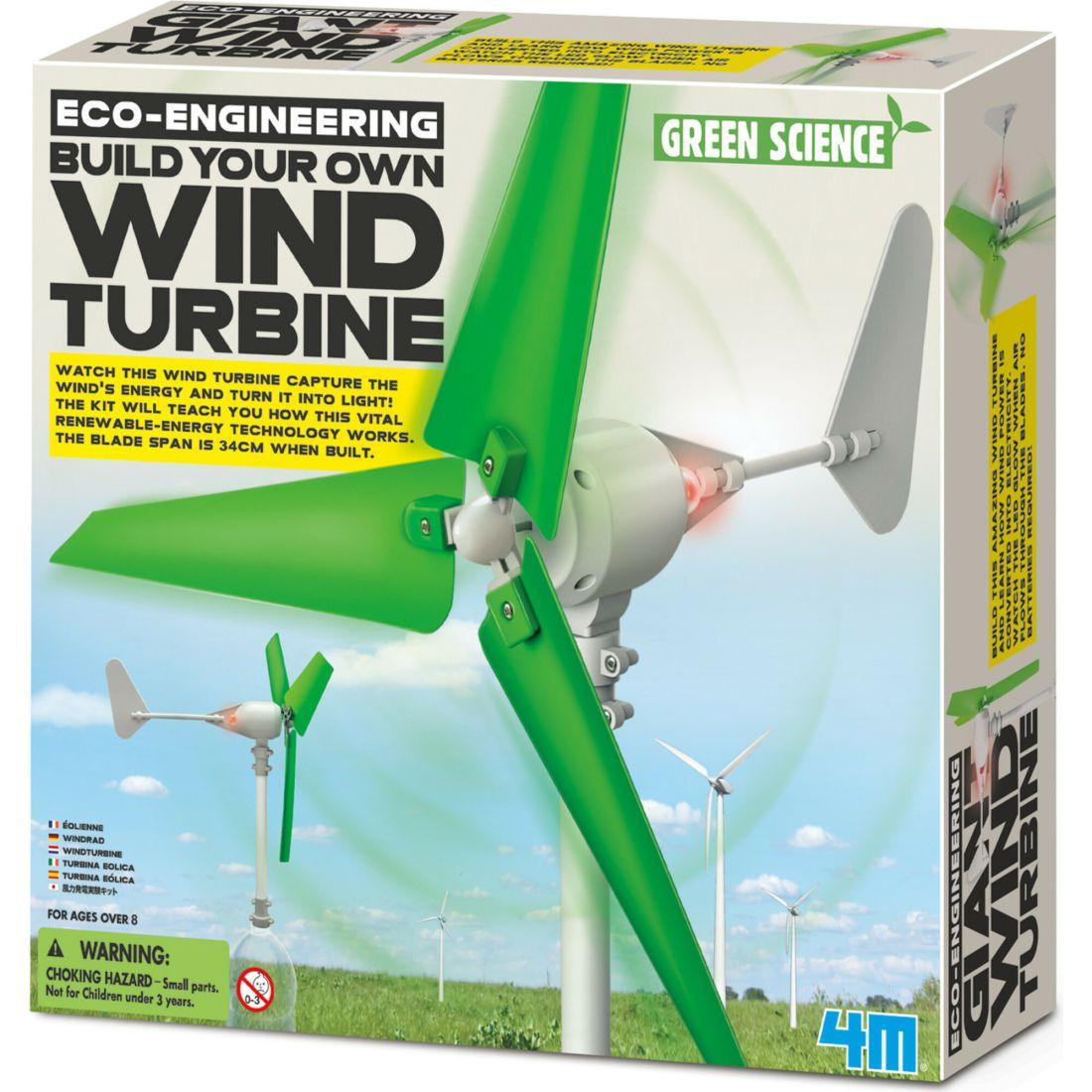 4M Eco-Engineering Build Your Own Wind Turbine | STEM Toys Kids Multi