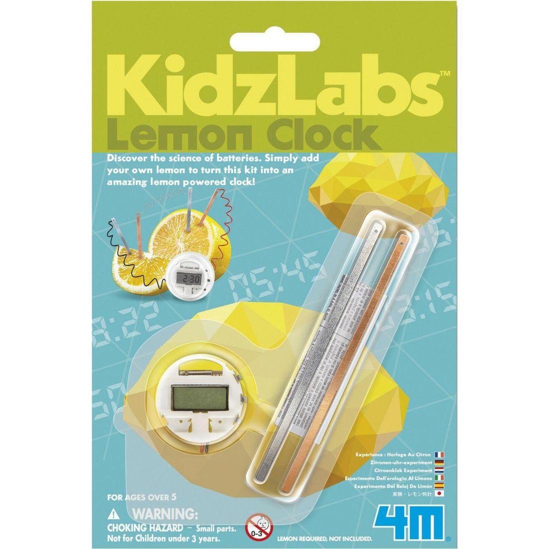 4M Kids Labs Lemon Clock | STEM Toys Kids Multi