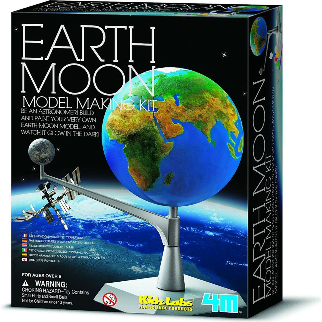 4M Kidzlabs Earth And Moon Model Kit | STEM Toys Kids Multi