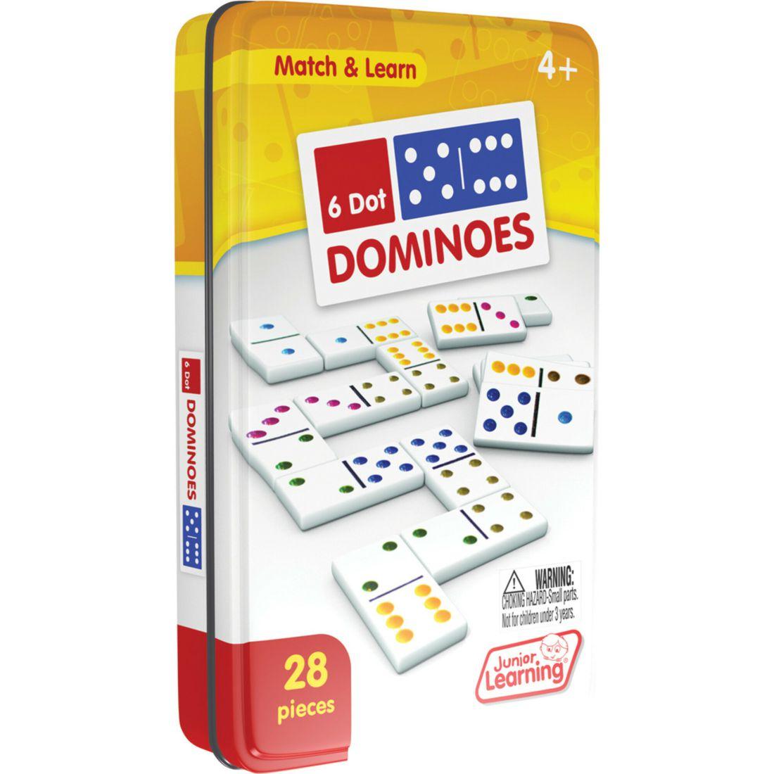 6 Dot Dominoes Activity Cards For Ages 4+ Kindergarten Learning | Games Games Games