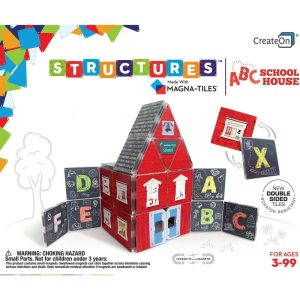 Abc Schoolhouse Magna-Tiles Structures | STEM Toys Kids Red