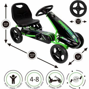 Air Jet Pedal Go Kart Ride On – Green | Ride-Ons Outdoor Multi