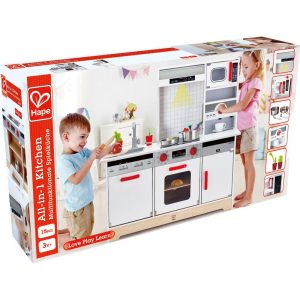 All-In-1 Kitchen Kid’S Wooden Toy Playset & Accessories | Play Kitchens Kids Multi