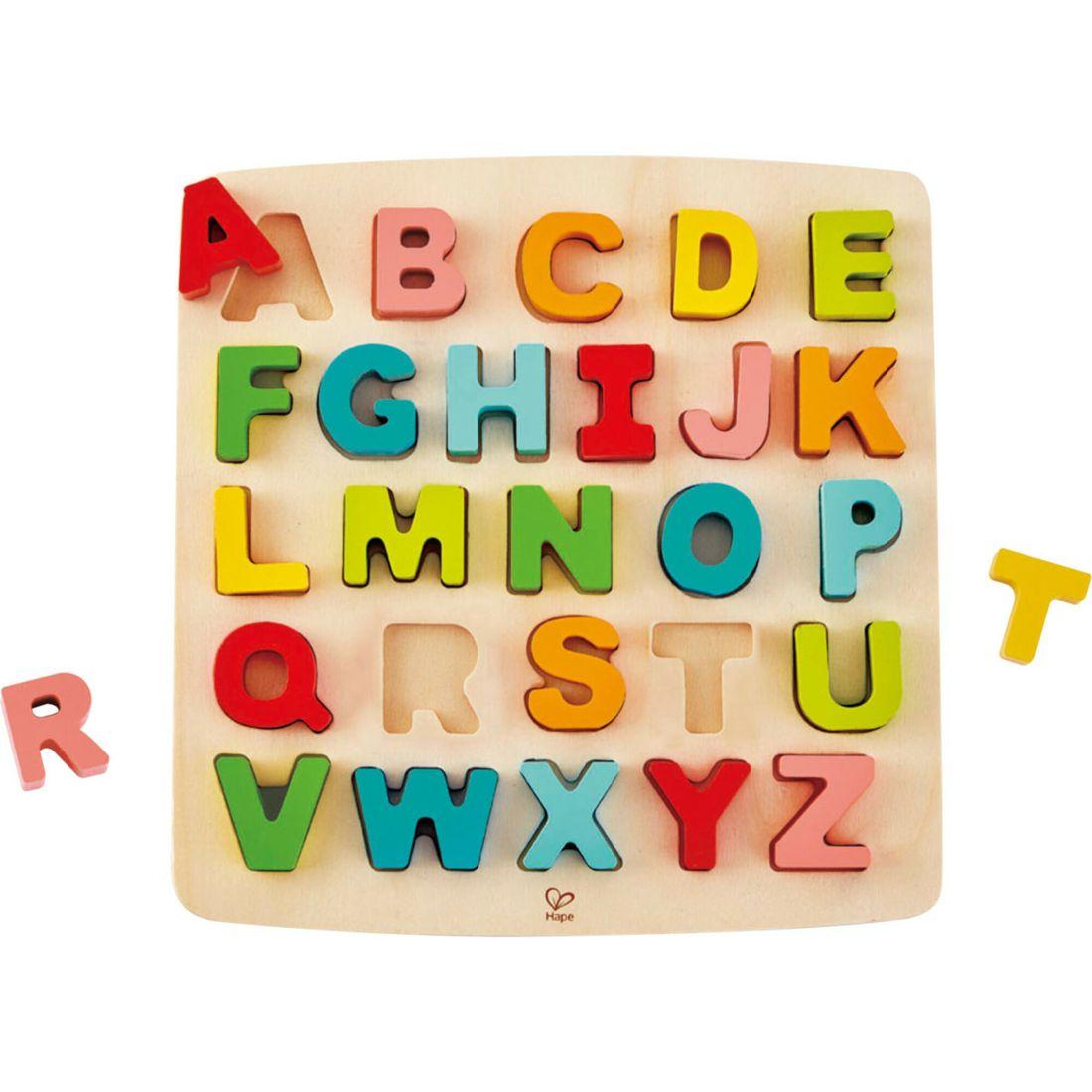 Alphabet Wooden Learning Blocks, 27 Pieces | Puzzles Imaginative Learning Multi