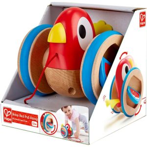 Baby Bird Pull-Along Wooden Toddler Toy, Ages 12 Mo+ | Push & Pull Baby & Toddler Multi