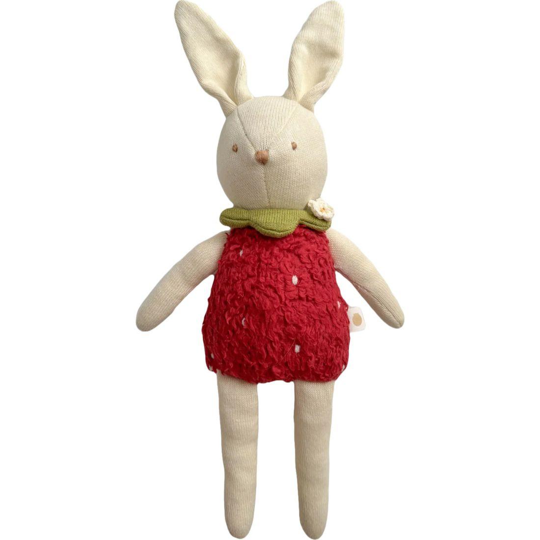 Bailey Bunny Strawberry Plushie Toy | Plush Baby & Toddler Cream