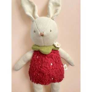 Bailey Bunny Strawberry Plushie Toy | Plush Baby & Toddler Cream