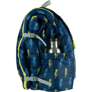 Big Kid’S Sleep-N-Pack Sleepbag, Lightening Bolt And Pale Aqua | Yard & Lawn Games Outdoor Navy