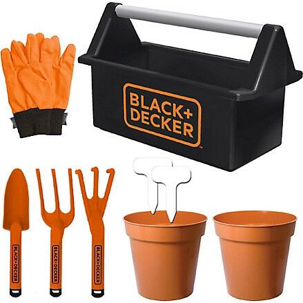 Black And Decker Open Garden Toolbox W/ 8 Piece Garden Tools Set | Educational Toys Educational Toys Educational Toys