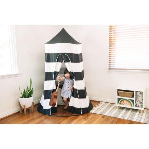 Black And White Pop Up Playhome, Stripes | Play Tents & Playhouses Imaginative Learning Play Tents & Playhouses