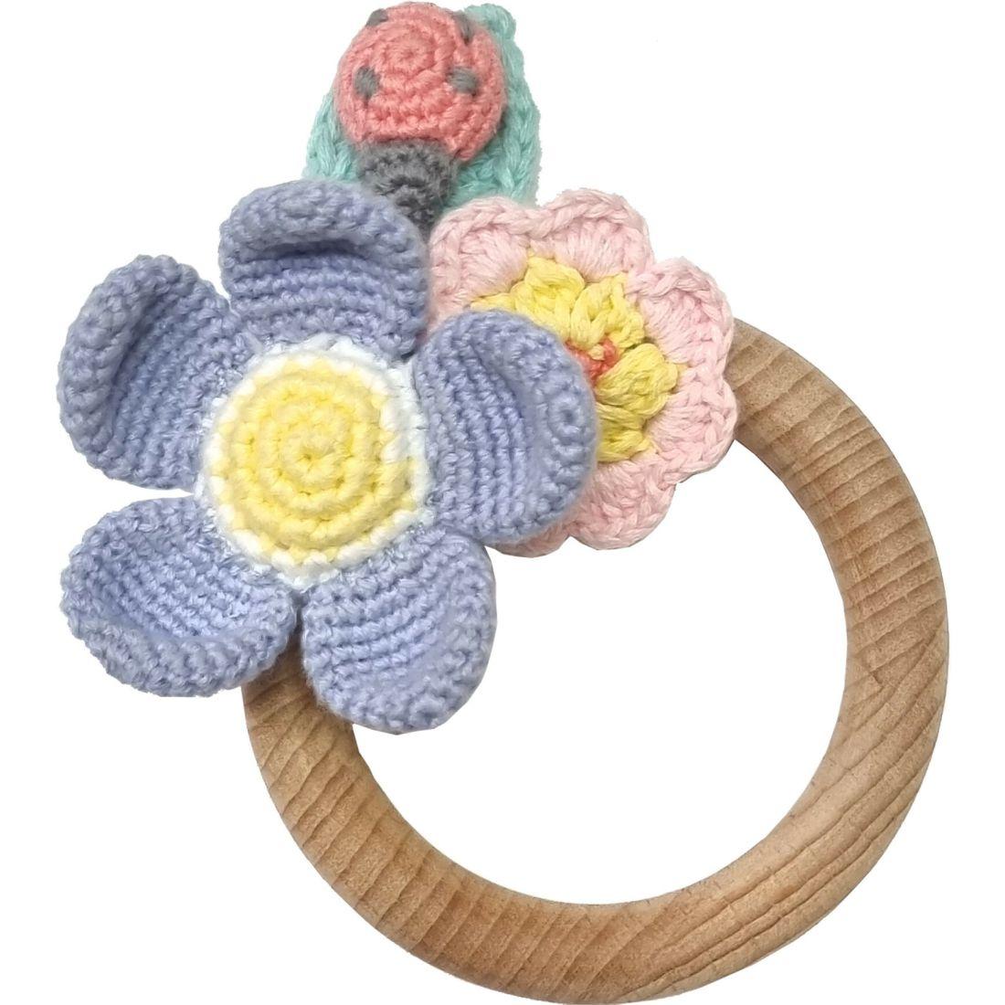 Bloom Crochet Teething Ring, Multicolors | Teethers & Rattles Baby & Toddler Multi