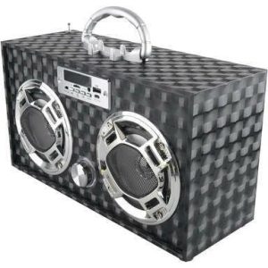 Bluetooth Fm Radio W Ledspeakers Black Boombox | Tech Toys Kids Tech Toys