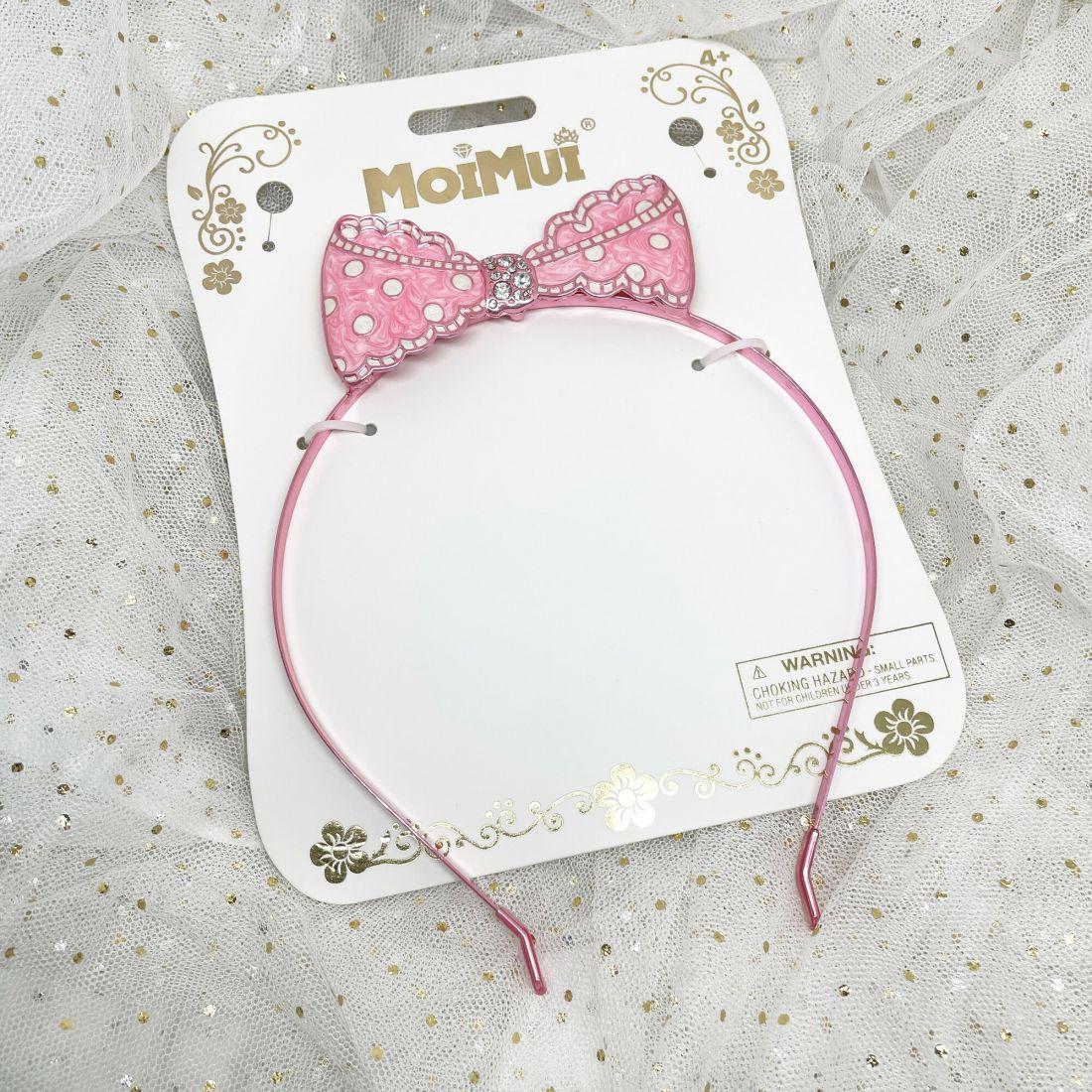 Bow/Dots Headband | Play Tents & Playhouses Imaginative Learning Pink