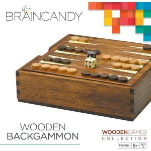 Braincandy Wooden Backgammon | Games Games Brown