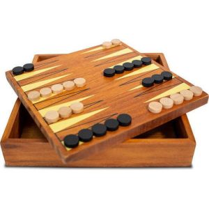 Braincandy Wooden Backgammon | Games Games Brown