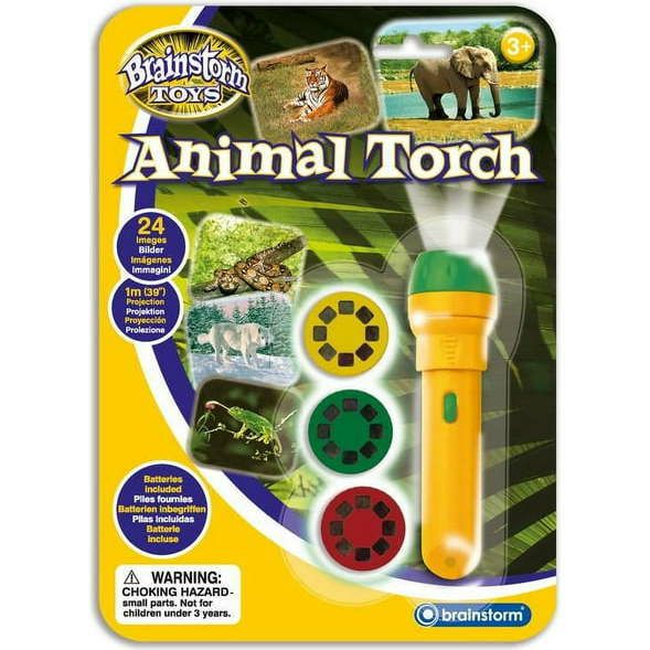 Brainstorm Toy Animal Flashlight And Projector W/ 24 Animal Images – Stem Toy | STEM Toys Kids Multi