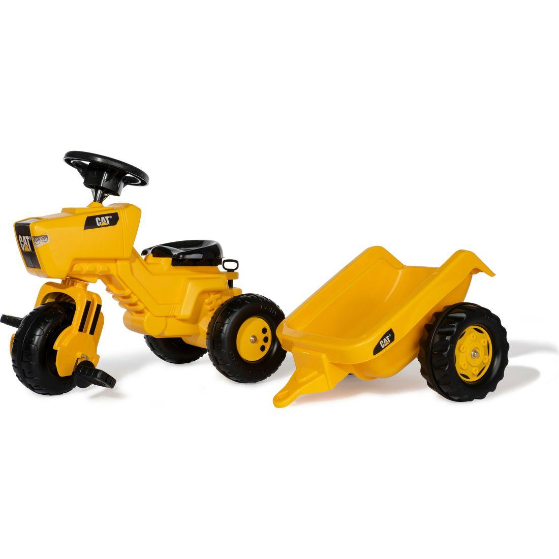 Cat Three Wheel Tractor With Trailer | Ride-Ons Outdoor Green