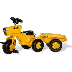 Cat Three Wheel Tractor With Trailer | Ride-Ons Outdoor Green