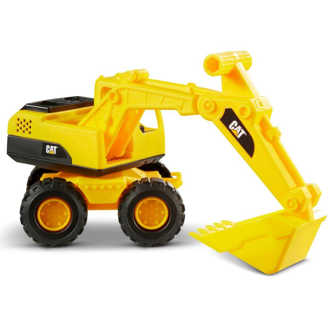 Cat Tough Rigs Construction 15" Toy Excavator , Yellow | Yard & Lawn Games Outdoor Multi