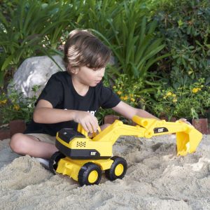 Cat Tough Rigs Construction 15" Toy Excavator , Yellow | Yard & Lawn Games Outdoor Multi