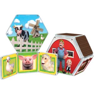 Cocomelon® Farmyard Songs Magna-Tiles Structure Set, Ages 3+, 19 Pieces By Createon | Games Games Games